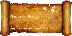 Mentzer Godó névjegykártya
